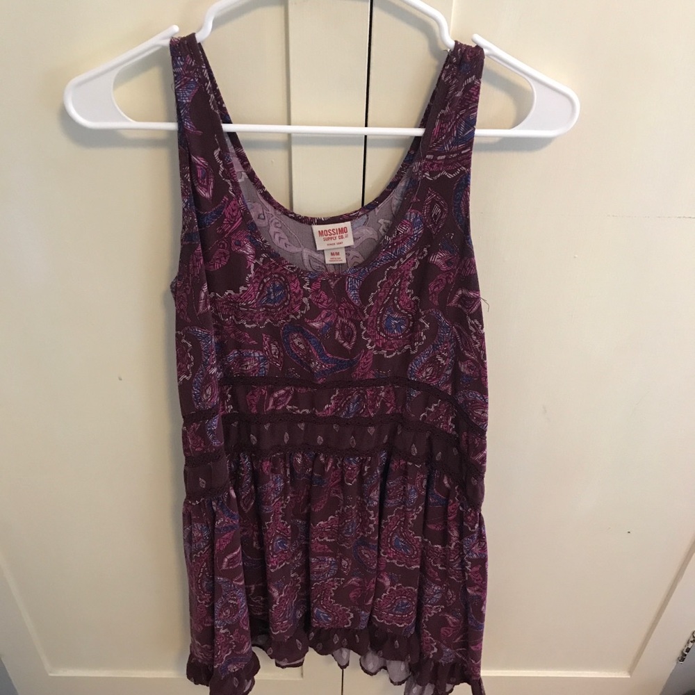 Purple paisley tunic